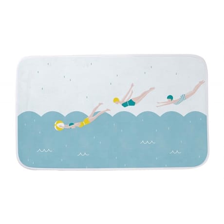 Tapis de bain microfibre imprime ss cav 45x75cm motifs assortis