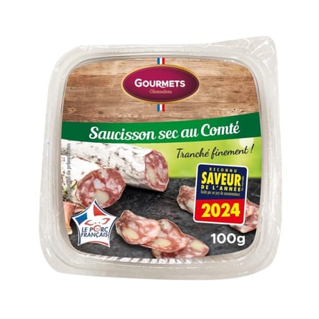 Gourmets de l'Artois saucisson sec au comté bol 100g