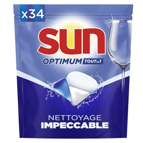 Sun pastilles lave-vaisselle optimum tout en 1 x34 lavages 0.51kg