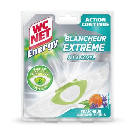 Wc net energy bloc blancheur extrême à la javel fraîcheur agrumes & iris