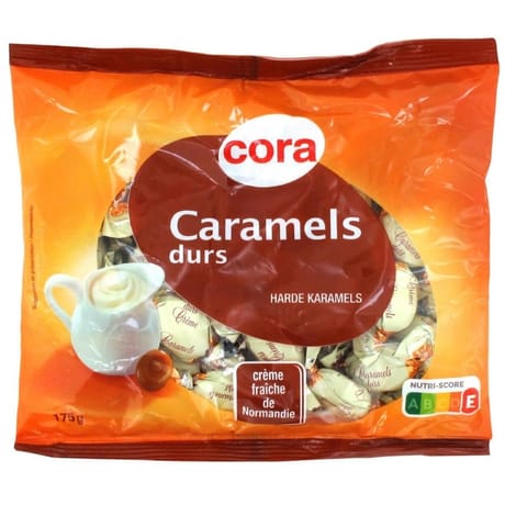 Cora caramel dur à la crème fraîche de Normandie 175g