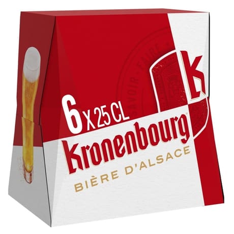 Kronenbourg bière blonde d'Alsace 6x25cl 4.2%vol