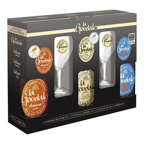 Coffret Goudale 3 bouteilles 75cl + 2 verres Vol.7.2%