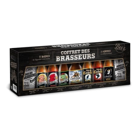 Coffret des brasseurs 7x33cl Vol.8.21% + 2 verres