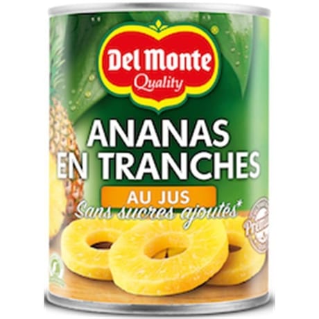 Del monte ananas jus 10 tranches 350g net égoutté