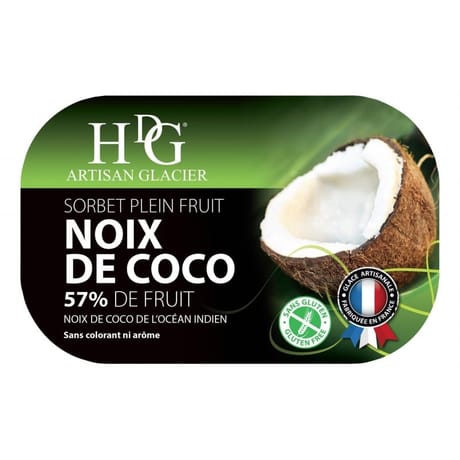 HDG bac sorbet noix de coco 750ml 488g
