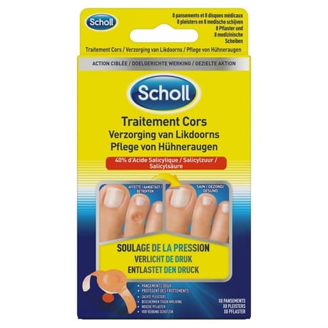 Scholl pansements coricides cors x8