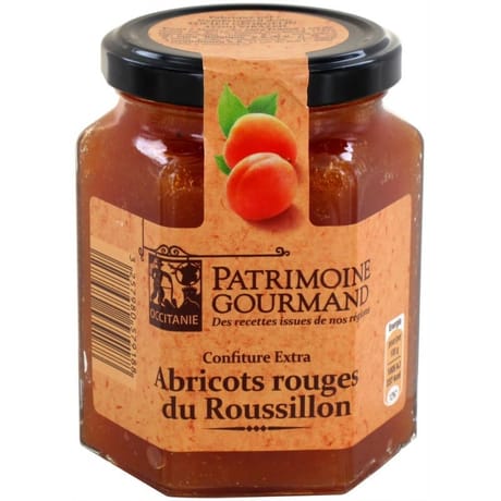 Patrimoine gourmand confiture extra abricots rouges du Roussillon 325g
