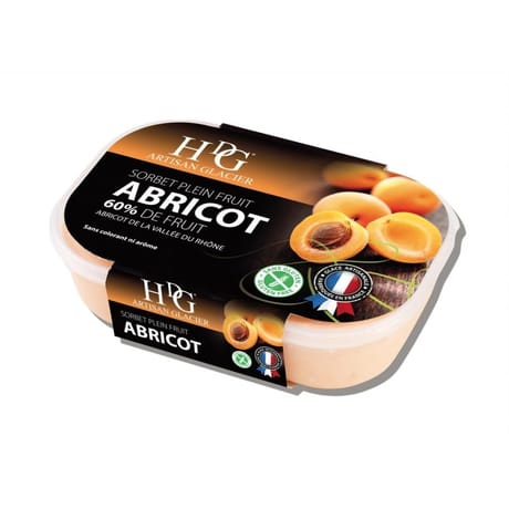 Hdg bac sorbet abricot 750ml 487g