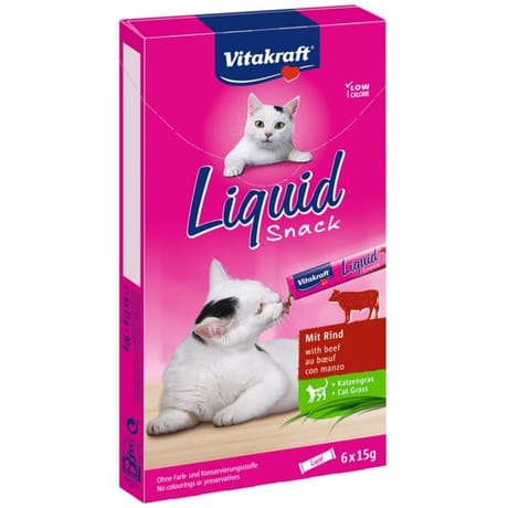 Vitakraft liquide snack boeuf + inuline pour chat 90g