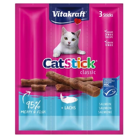 Vitakraft stick mini saumon msc x 3 -18g