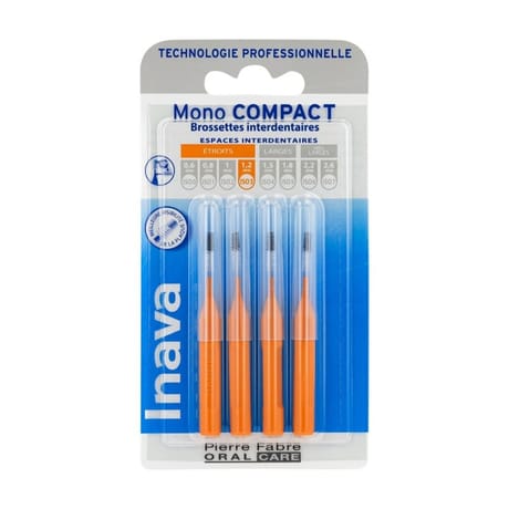Inava brossettes interdentaires mono compact orange x4