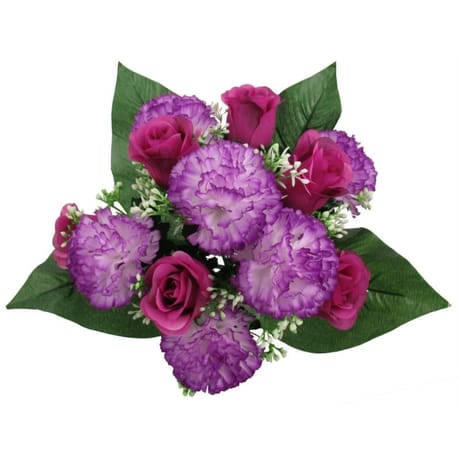 Bouquet de rose et oeillet artificiel