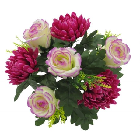 Bouquet de chrysanthème et rose artificiel