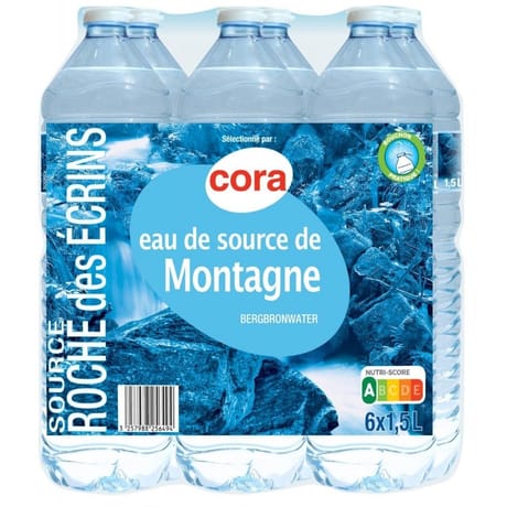Cora eau de source de montagne roche des écrins 6x1.5l