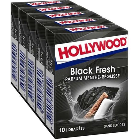 Hollywood réglisse sans sucre 5x10d 70g