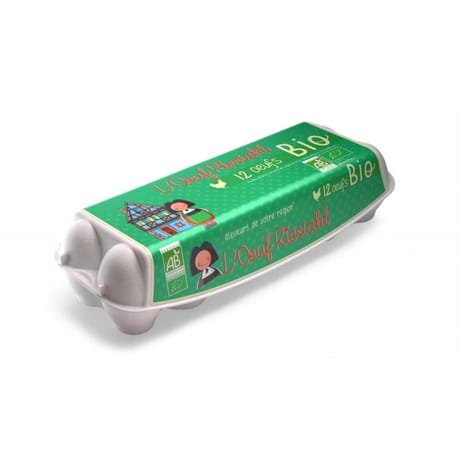 Riestahl 12 oeufs biologique calibre moyen