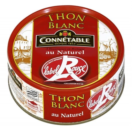 Connétable 1/5 thon blanc germon au naturel Label Rouge 120g