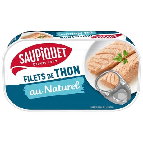 Saupiquet filets thon naturel 1/6 115g