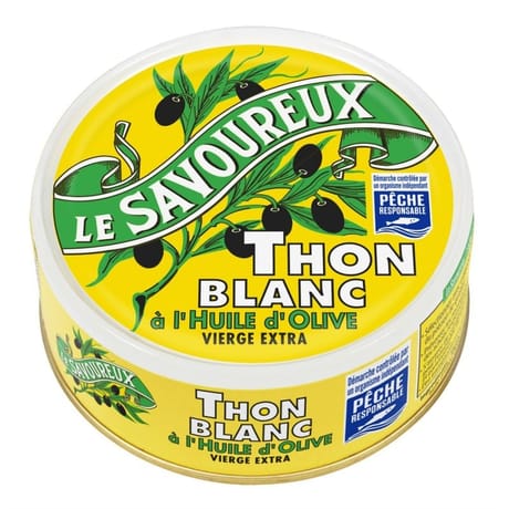 Le savoureux thon blanc à l'huile d'olive vierge extra 1/5 160g