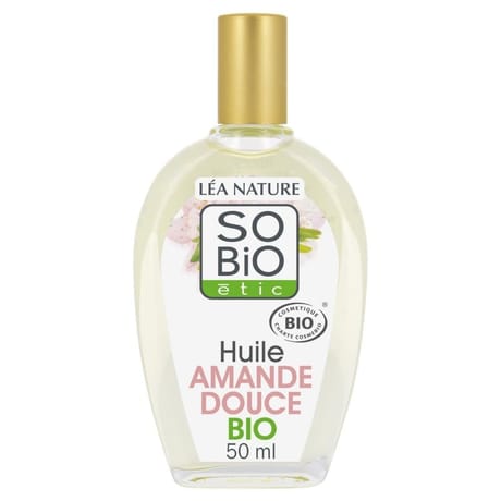 So'bio huile végétale d'amande douce 100% origine naturelle bio 50ml