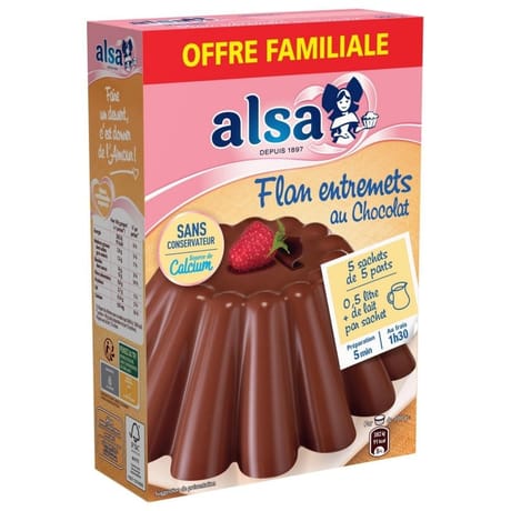 Alsa préparation flan entremets au chocolat 290g