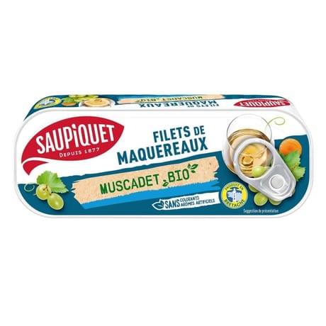 Saupiquet filet de maquereaux au muscadet bio 120g