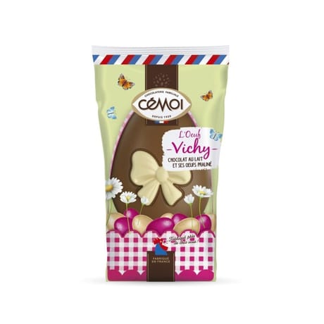 Cémoi oeuf vichy chocolat lait garni 154g