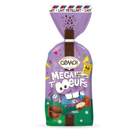 Cémoi sachet méga t'oeuf pétillant 396g