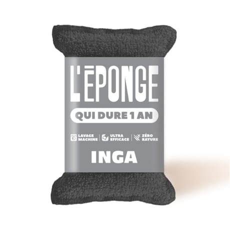 Inga éponge lavable grattante grise x1