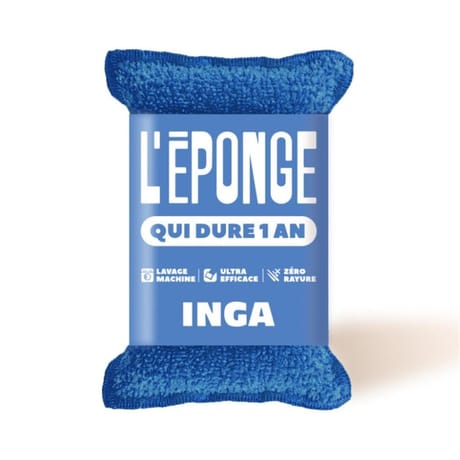 Inga éponge lavable grattante bleu x1