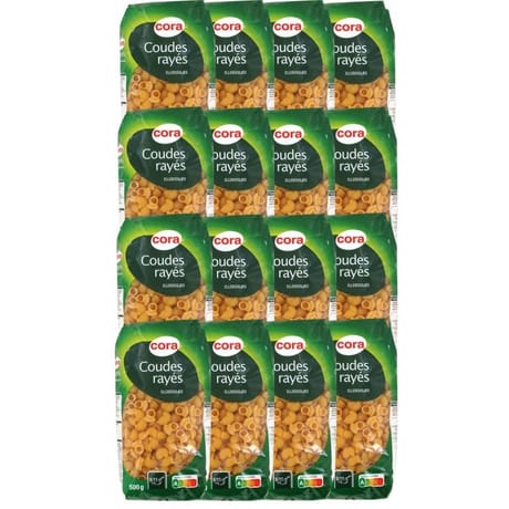 Cora coudes rayes lot de 16 x 500g
