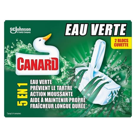 Canard bloc wc eau verte 5 en 1 x2