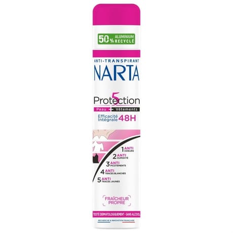 Narta anti-transpirant femme protection 5 atomiseur 200ml