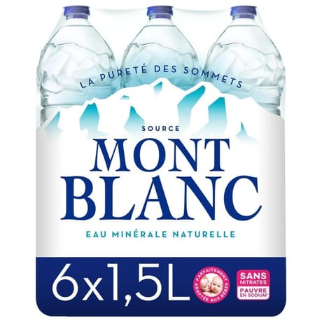 Mont Blanc eau minérale naturelle 6x1.5l