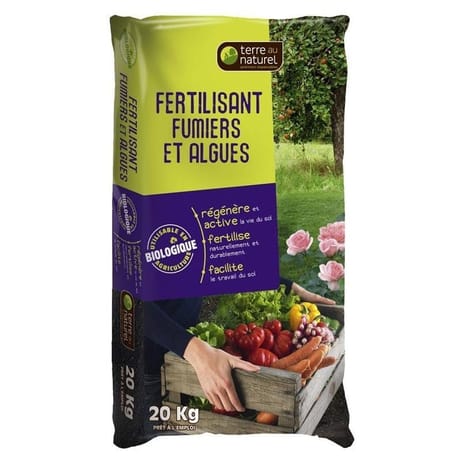 Fertilisant fumier et algues nutriflore 20 kg