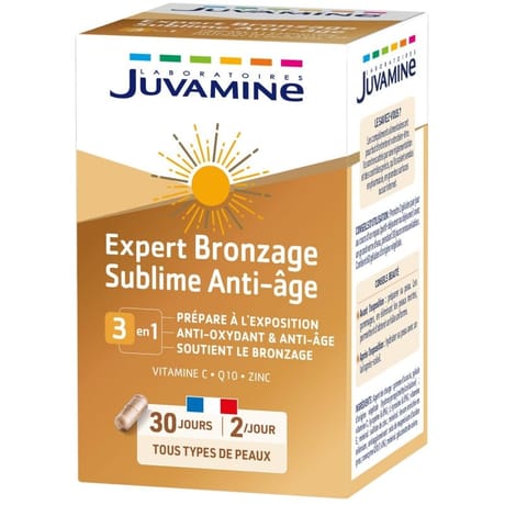 Juvamine expert bronzage sublime anti âge 60 gélules 21g