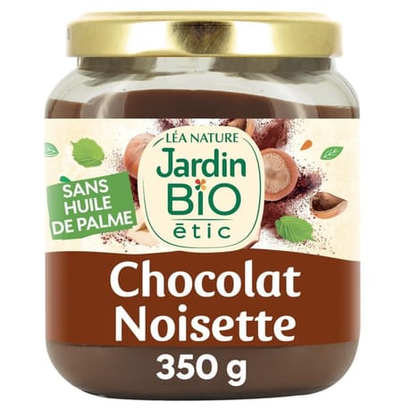 Jardin bio etic pâte à tartiner noisette cacao bio 350g