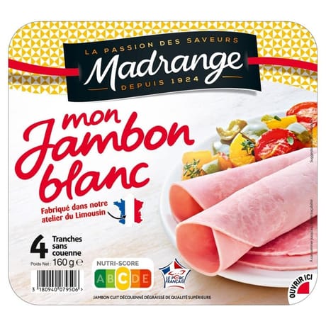 Madrange mon jambon blanc 4 tranches 160g