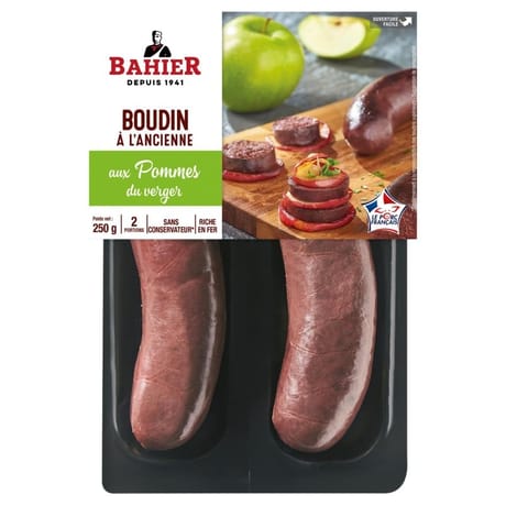 Bahier boudins noirs aux pommes à l'ancienne 2x125g