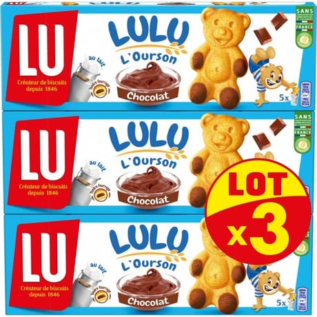 Lulu l'ourson chocolat lot x3 450g