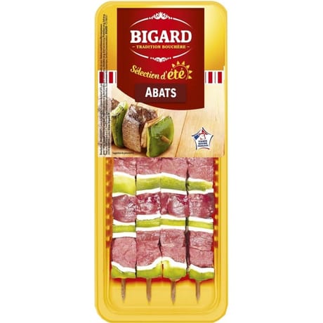 Brochettes abats x4 360g  BIGARD