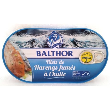 Balthor filets de harengs fumés 130g