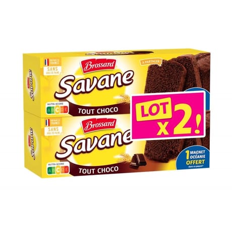 Brossard lot 2 savane tout chocolat 310g