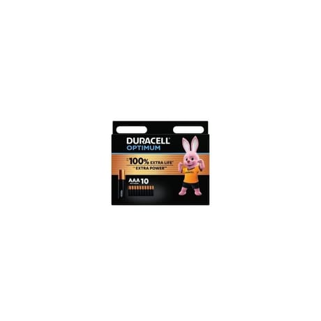 Duracell piles optimum aaa x10 110g