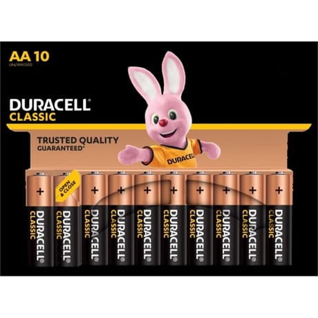 Duracell piles classiques AAX10