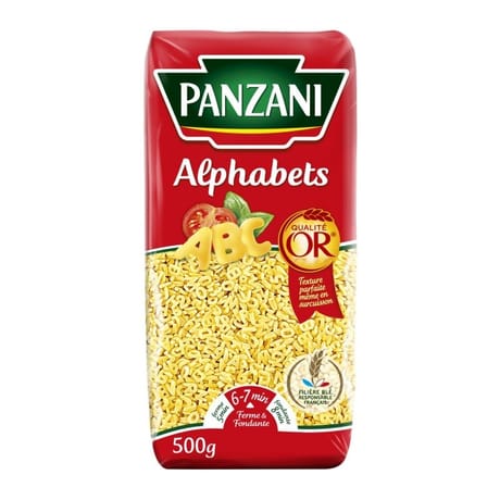 Panzani pâtes à potage alphabets 500g