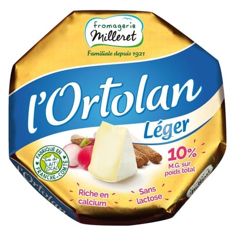 Fromagerie Milleret L'ortolan léger 10%mg  250g