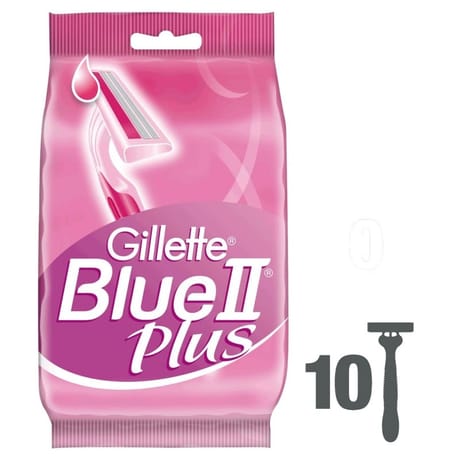 Gillette venus blue II plus rasoirs jetables pour femmes lot de 10