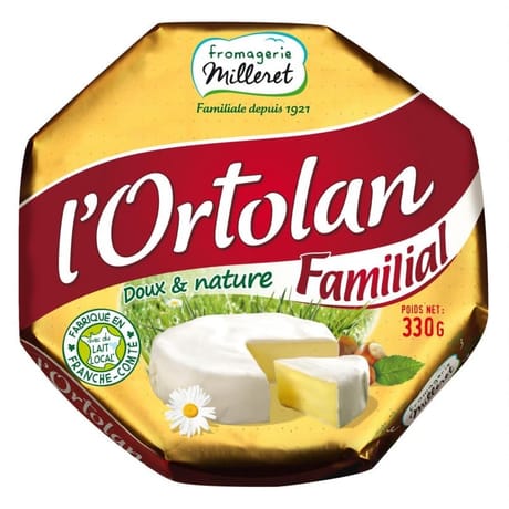 Fromagerie milleret L'ortolan familial 330g